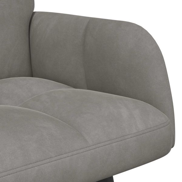 Диван с два места Светлосиво 115 x 61 x 87 см Кадифе