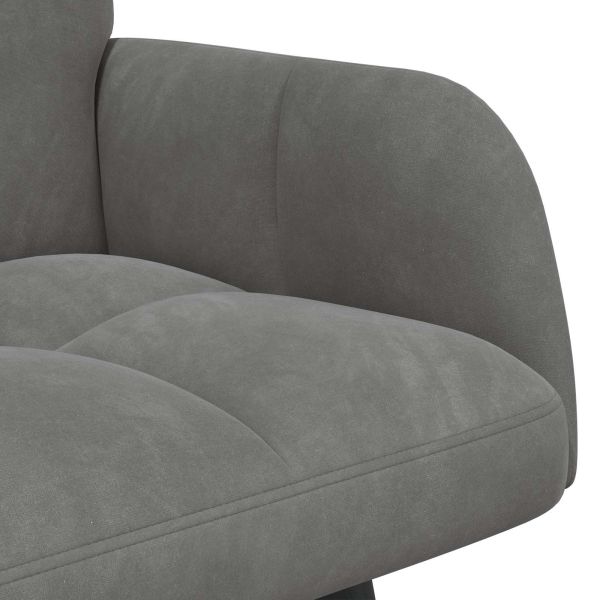 Диван с два места Тъмен сив 115 x 61 x 87 см Кадифе