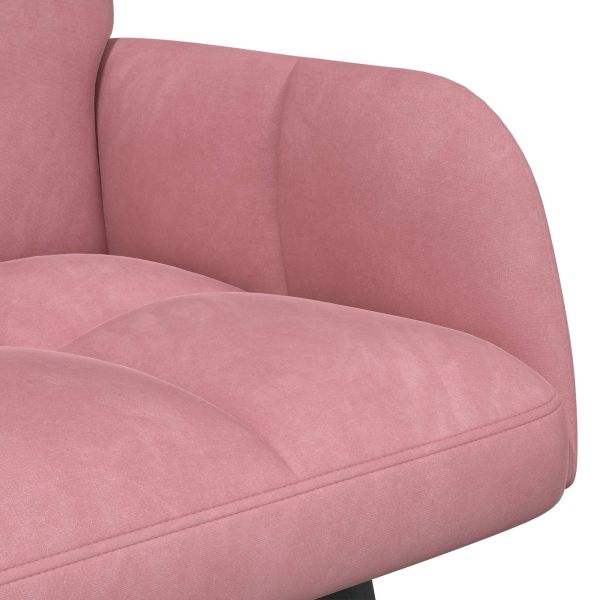 Диван с два места Розово 115 x 61 x 87 см Кадифе