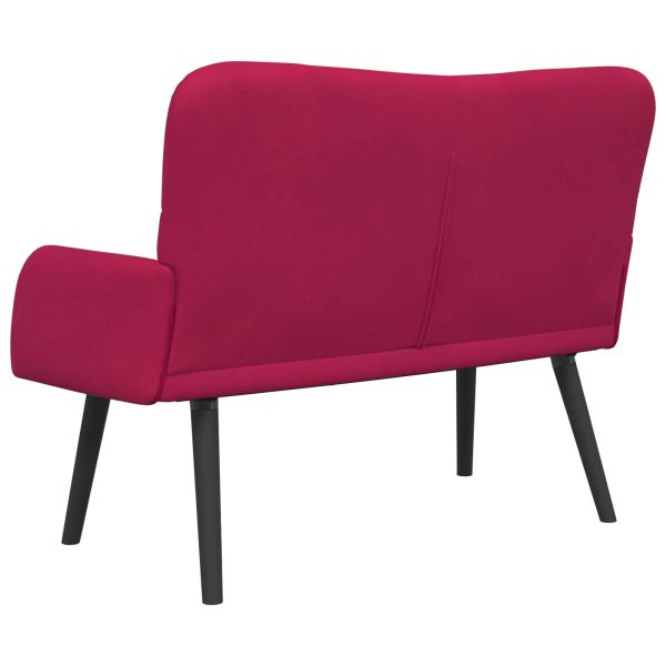 Диван с два места виненочервен 115 x 61 x 87 см Кадифе