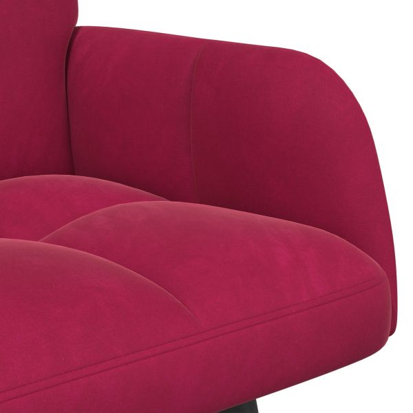 Диван с два места виненочервен 115 x 61 x 87 см Кадифе