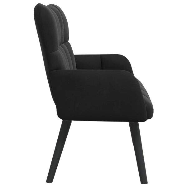 Диван с два места Черен 115 x 61 x 87 см Кадифе