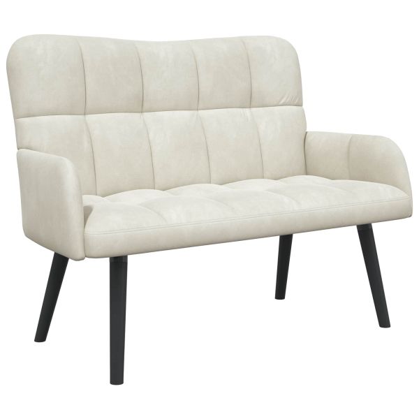 Диван с два места Крем 115 x 61 x 87 см Кадифе