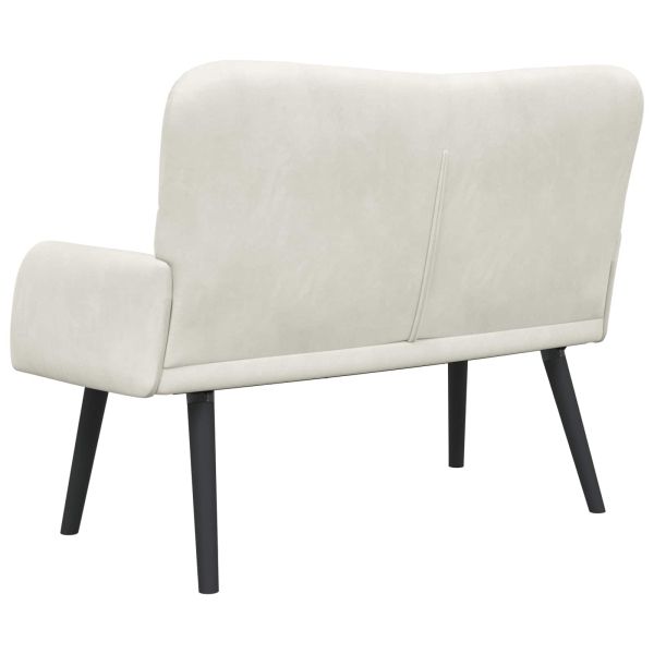 Диван с два места Крем 115 x 61 x 87 см Кадифе