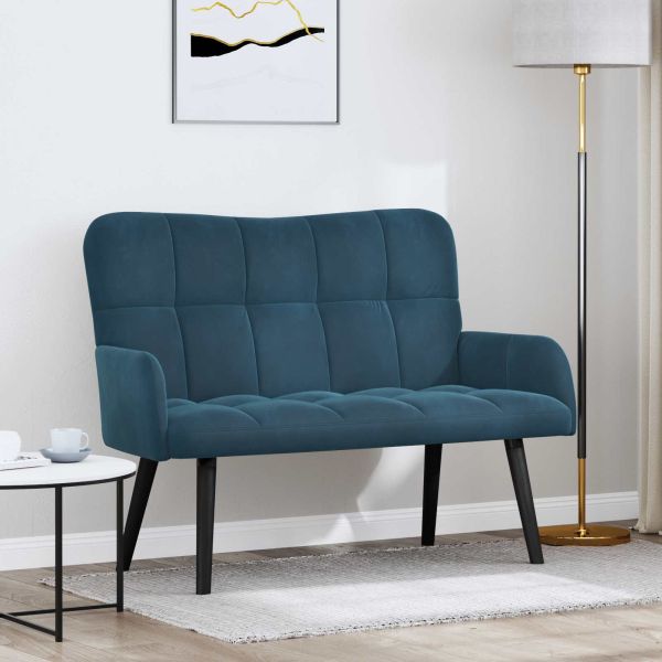 Диван с два места Синьо 115 x 61 x 87 см Кадифе