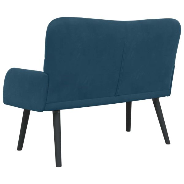 Диван с два места Синьо 115 x 61 x 87 см Кадифе