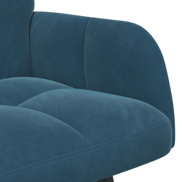 Диван с два места Синьо 115 x 61 x 87 см Кадифе