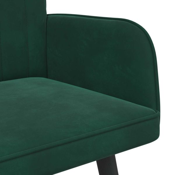 Диван с два места Тъмен зелен 115 x 61 x 87 см Кадифе