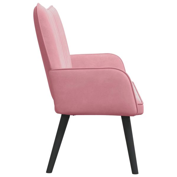 Диван с два места Розово 115 x 61 x 87 см Кадифе