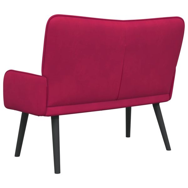 Диван с два места виненочервен 115 x 61 x 87 см Кадифе