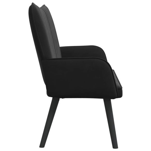 Диван с два места Черен 115 x 61 x 87 см Кадифе