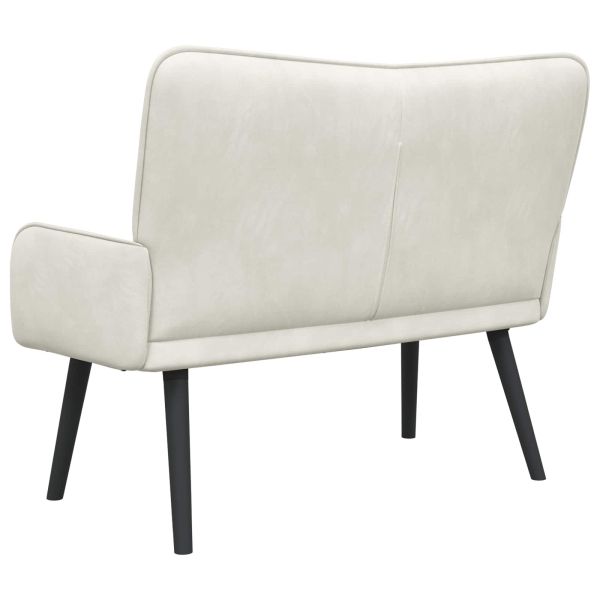 Диван с два места Крем 115 x 61 x 87 см Кадифе