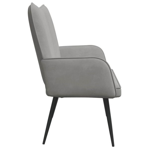 Диван с два места Светлосиво 115 x 61 x 87 см Кадифе