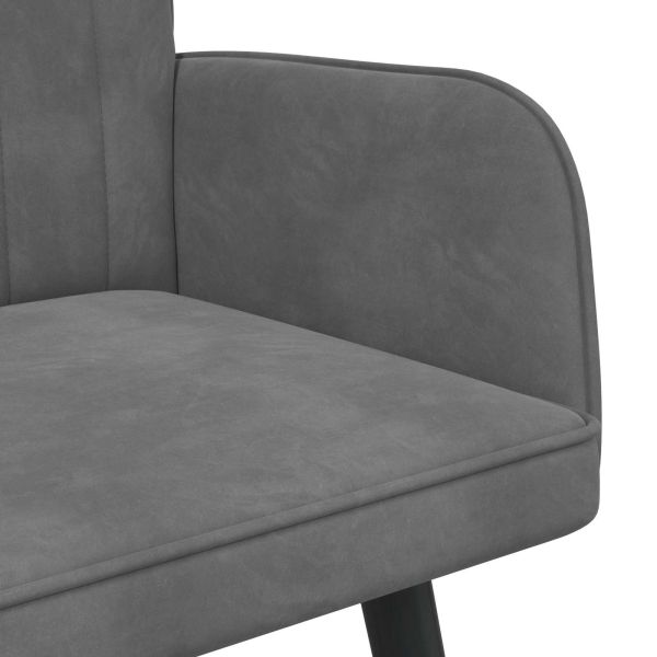 Диван с два места Тъмен сив 115 x 61 x 87 см Кадифе