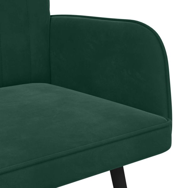 Диван с два места Тъмен зелен 115 x 61 x 87 см Кадифе