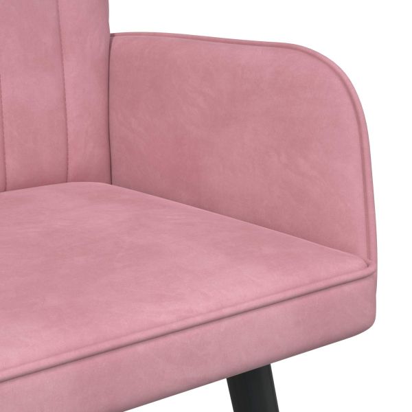 Диван с два места Розово 115 x 61 x 87 см Кадифе