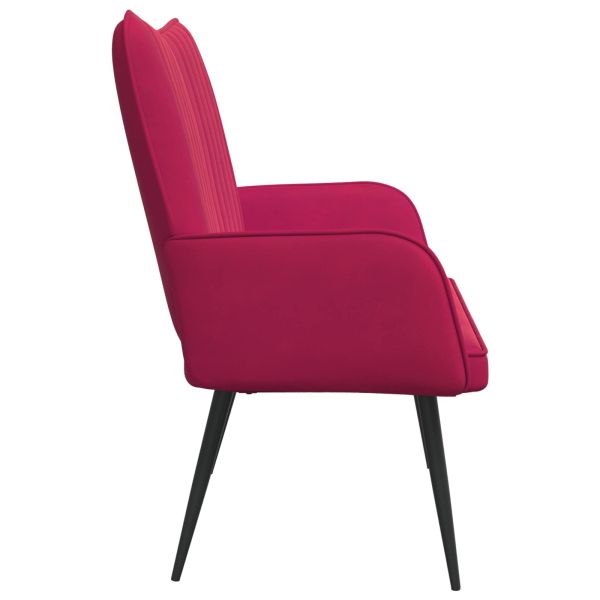 Диван с два места виненочервен 115 x 61 x 87 см Кадифе