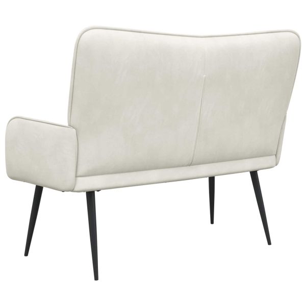 Диван с два места Крем 115 x 61 x 87 см Кадифе