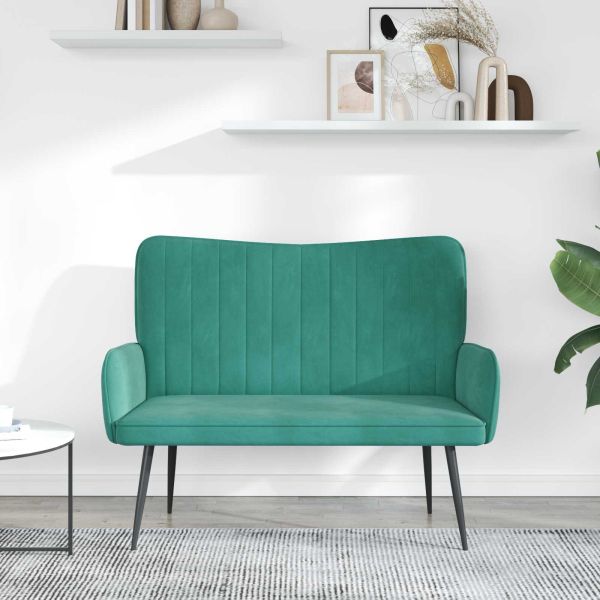 Диван с два места Тюркоаз 115 x 61 x 87 см Кадифе