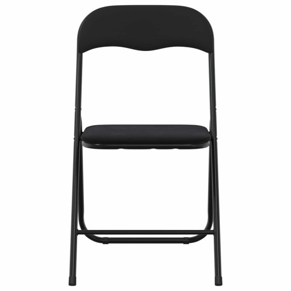 Сгъваем стол 2 pcs Черен 48 x 44 x 78 см Кадифе