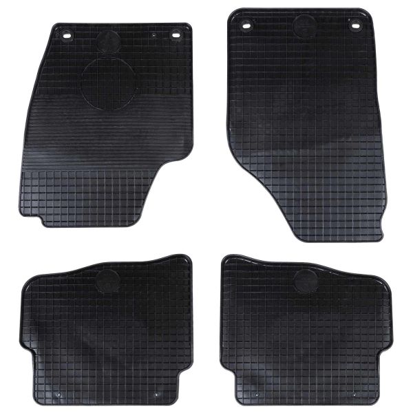 Автомобилен килим 4 pcs Черно подходящ за VW POLO 2001-2009 NS