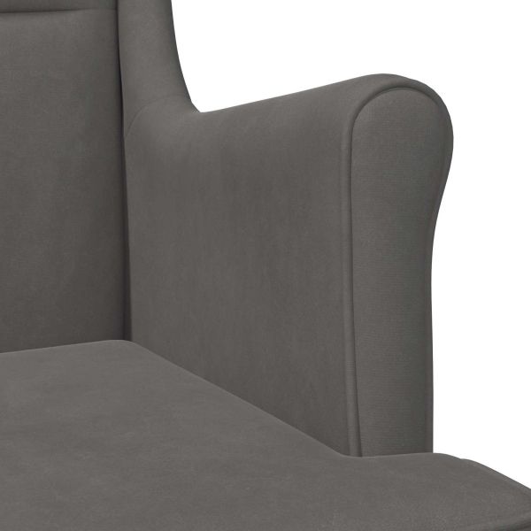 фотьойл Тъмен сив Кадифе