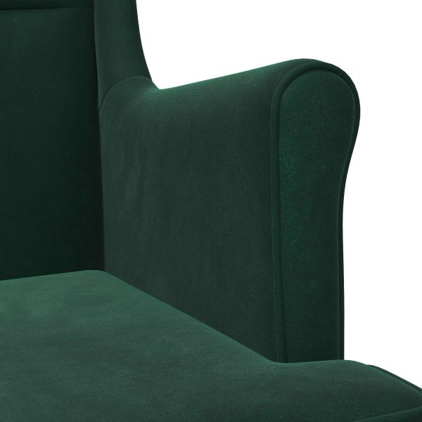 фотьойл Тъмен зелен Кадифе