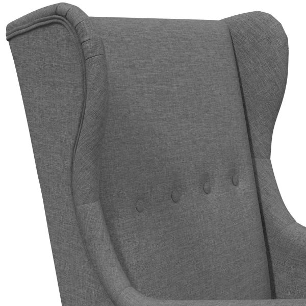 фотьойл Тъмен сив текстил