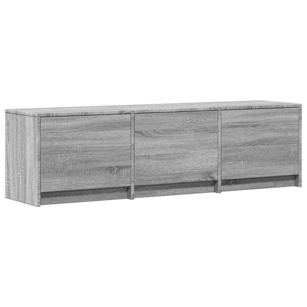 TV шкаф с LED с LED с чекмедже Сиво Сонома 140 x 34 x 40 см