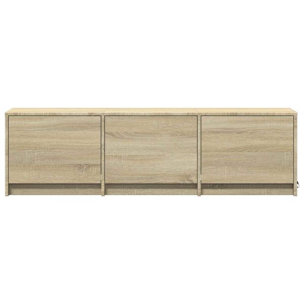 TV шкаф с LED с LED с чекмедже Сонома дъб 140 x 34 x 40 см