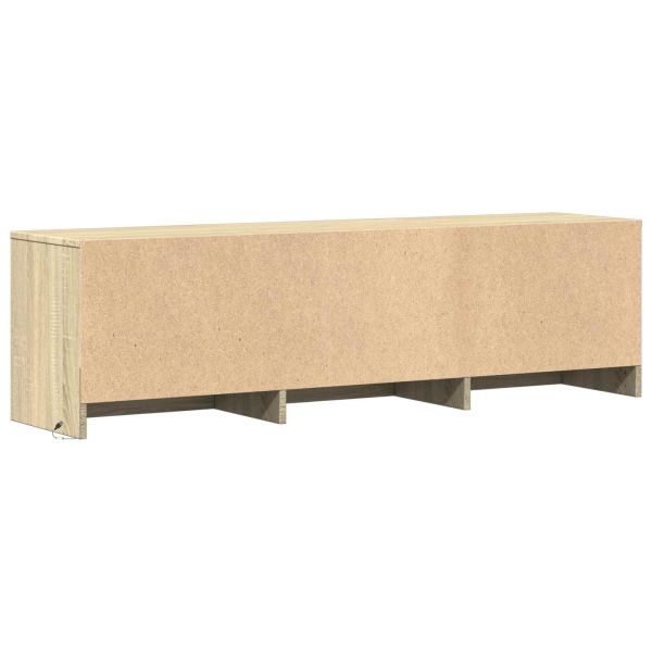TV шкаф с LED с LED с чекмедже Сонома дъб 140 x 34 x 40 см
