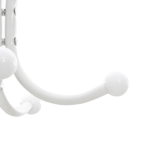 Закачалка с държач за чадър, бяла, 180 см, боядисано желязо