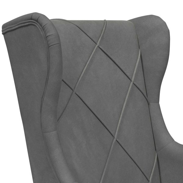 фотьойл Тъмен сив Кадифе