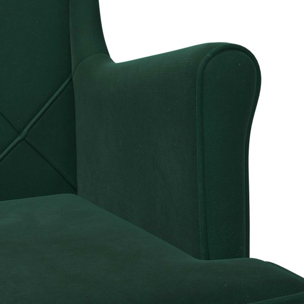 фотьойл Тъмен зелен Кадифе