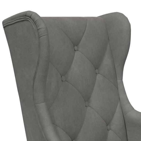 фотьойл Тъмен сив Кадифе