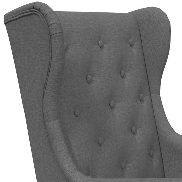 фотьойл Тъмен сив текстил