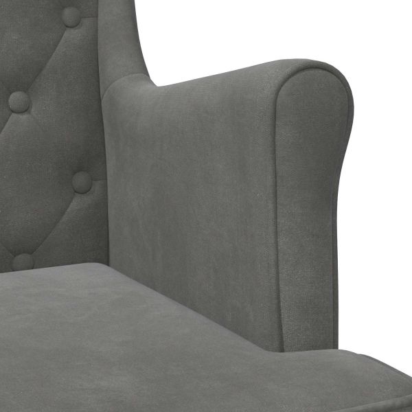 фотьойл Тъмен сив Кадифе