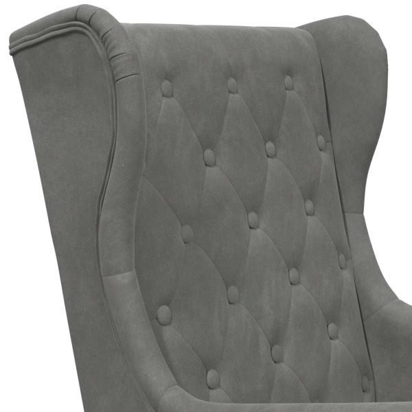 фотьойл Тъмен сив Кадифе