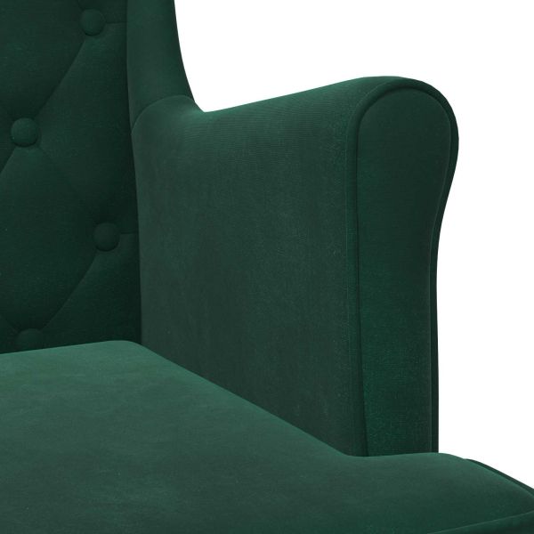 фотьойл Тъмен зелен Кадифе