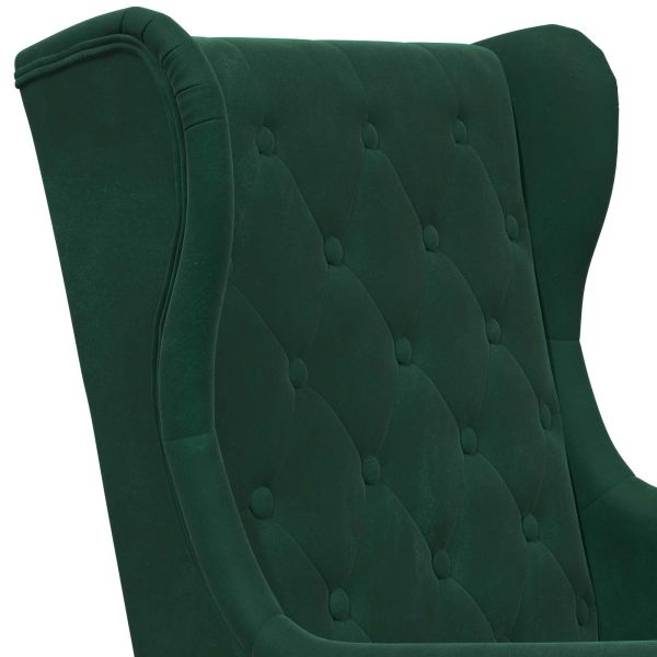 фотьойл Тъмен зелен Кадифе