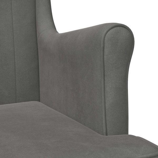 фотьойл Тъмен сив Кадифе