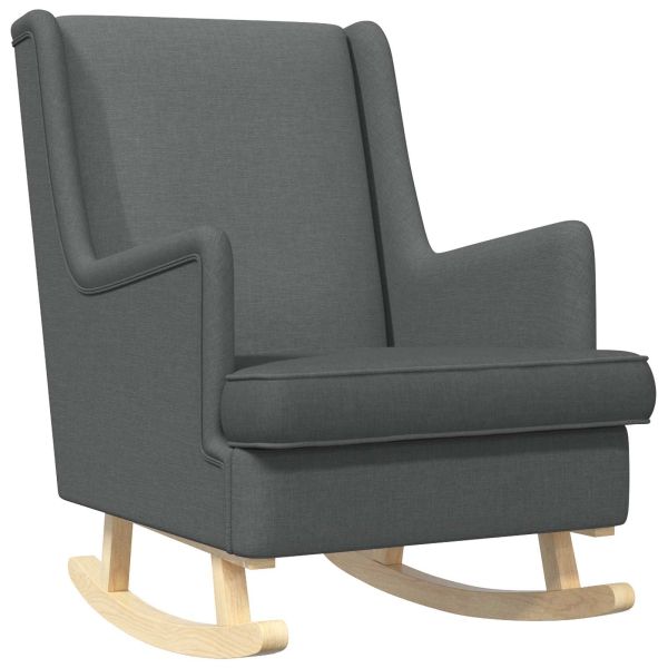 Люлеещ се стол Тъмен сив 62 x 80 x 85 см текстил