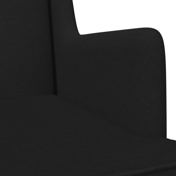 Люлеещ се стол Черен 62 x 80 x 85 см текстил