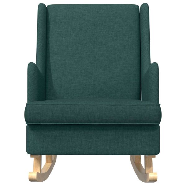 Люлеещ се стол Тъмен зелен 62 x 80 x 85 см текстил