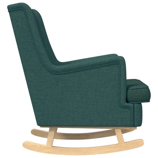 Люлеещ се стол Тъмен зелен 62 x 80 x 85 см текстил