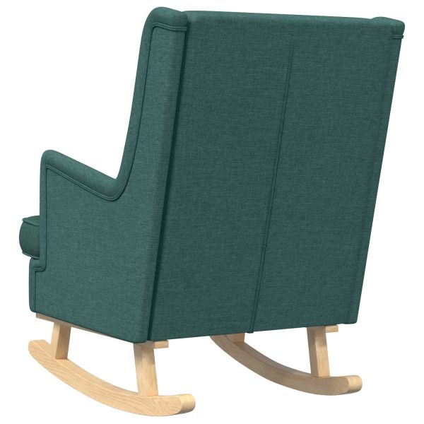 Люлеещ се стол Тъмен зелен 62 x 80 x 85 см текстил