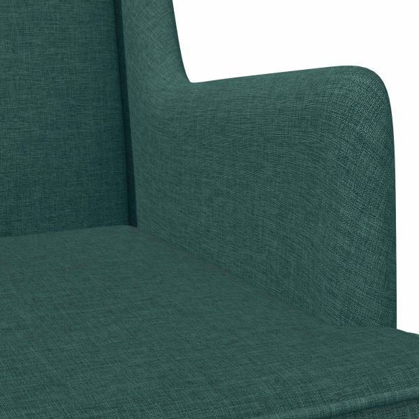 Люлеещ се стол Тъмен зелен 62 x 80 x 85 см текстил