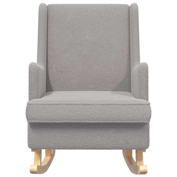 Люлеещ се стол Светлосиво 62 x 80 x 85 см Вълнена тъкан