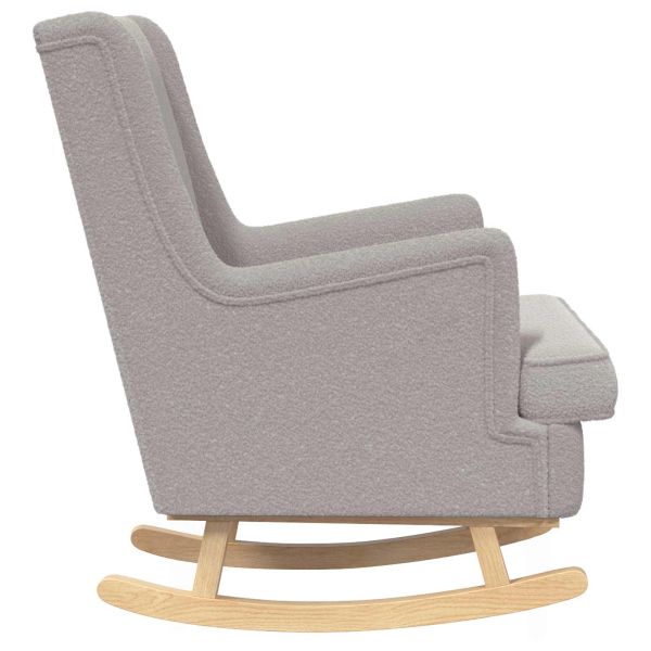 Люлеещ се стол Светлосиво 62 x 80 x 85 см Вълнена тъкан