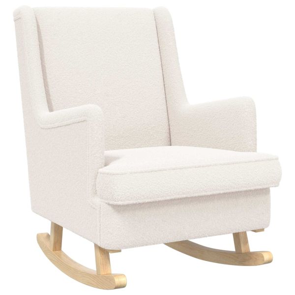 Люлеещ се стол Крем 62 x 80 x 85 см Вълнена тъкан